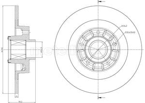 Metelli MET-DBR23-1502 Metelli Brake Rotor Renault