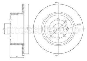 Metelli MET-DBR23-0426 Metelli Brake Rotor Opel