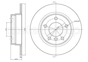 Metelli MET-DBR23-0229C Metelli Brake Rotor BMW