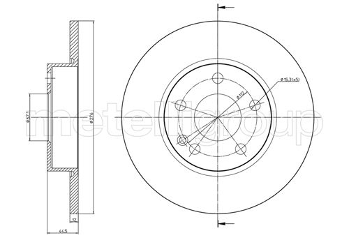 Metelli MET-DBR23-0830C Metelli Brake Rotor Mercedes Benz