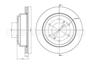 Metelli MET-DBR23-0778C Metelli Brake Rotor Mitsubishi
