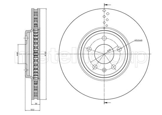 Metelli MET-DBR23-1031C Metelli Brake Rotor Audi