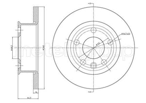Metelli MET-DBR23-0293 Metelli Brake Rotor VW Lcv
