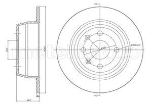 Metelli MET-DBR23-0350 Metelli Brake Rotor Opel