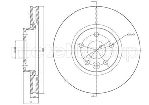 Metelli MET-DBR23-0896C Metelli Brake Rotor Ford Europe / L/Rover / Volvo