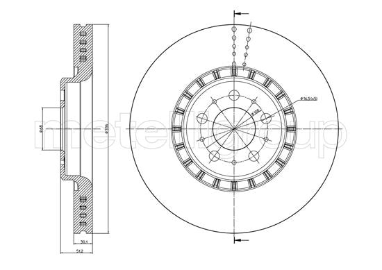 Metelli MET-DBR23-0974C Metelli Brake Rotor Volvo