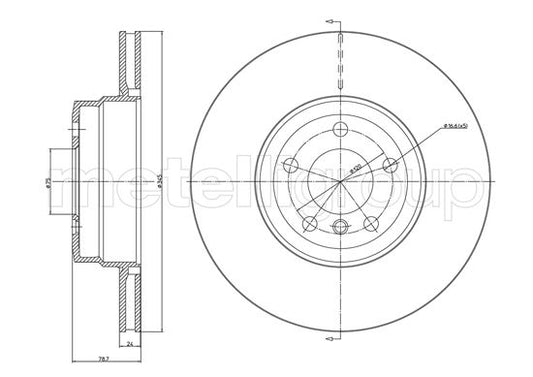 Metelli MET-DBR23-1041C Metelli Brake Rotor BMW
