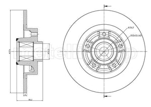 Metelli MET-DBR23-1232 Metelli Brake Rotor Renault