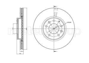 Metelli MET-DBR23-0984C Metelli Brake Rotor for Mazda