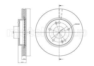 Metelli MET-DBR23-0843C Metelli Brake Rotor Hyundai / Hyundai Lcv