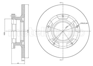 Metelli MET-DBR23-1547 Metelli Brake Rotor Ford Lcv Truck