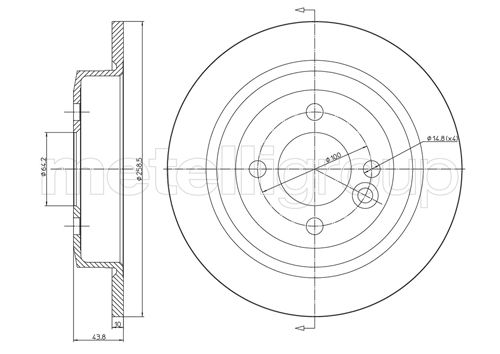 Metelli MET-DBR23-0667C Metelli Brake Rotor Mini