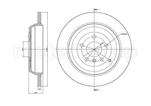 Metelli MET-DBR23-1011C Metelli Brake Rotor Mercedes Benz