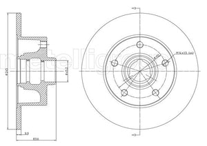 Metelli MET-DBR23-0394 Metelli Brake Rotor Audi