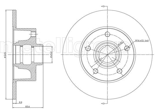 Metelli MET-DBR23-0394 Metelli Brake Rotor Audi