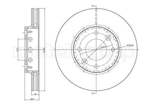 Metelli MET-DBR23-1355C Metelli Brake Rotor Kia