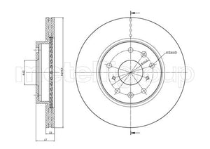 Metelli MET-DBR23-0895C Metelli Brake Rotor Fiat / Suzuki
