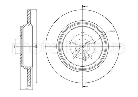 Metelli MET-DBR23-1015C Metelli Brake Rotor Mercedes Benz