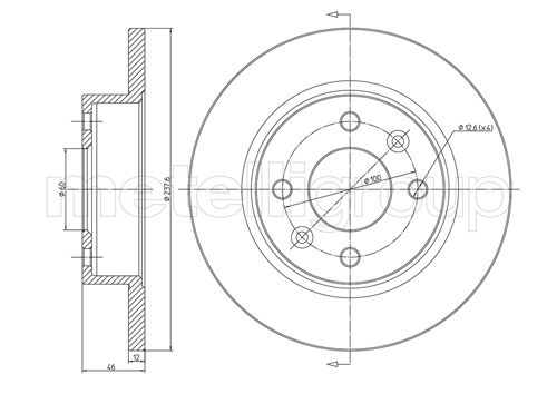 Metelli MET-DBR23-0066 Metelli Brake Rotor Renault / Lcv Truck
