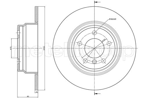 Metelli MET-DBR23-0782C Metelli Brake Rotor BMW