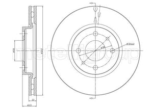 Metelli MET-DBR23-0407C Metelli Brake Rotor Alfa/Citro+N/Fiat/Lancia/Peug