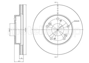 Metelli MET-DBR23-1082C Metelli Brake Rotor Honda
