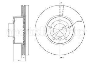 Metelli MET-DBR23-0870C Metelli Brake Rotor BMW