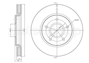 Metelli MET-DBR23-1381C Metelli Brake Rotor Chrysler / Dodge / Fiat
