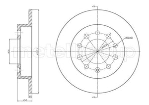 Metelli MET-DBR23-1136C Metelli Brake Rotor Hyundai