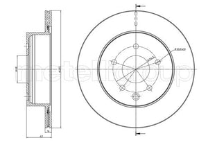 Metelli MET-DBR23-0797C Metelli Brake Rotor for Nissan
