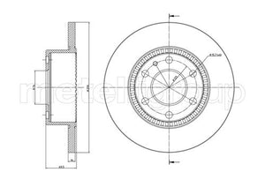 Metelli MET-DBR23-0910C Metelli Brake Rotor Iveco