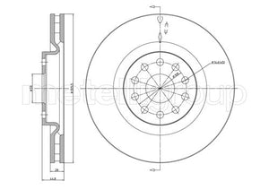 Metelli MET-DBR23-0611C Metelli Brake Rotor Lancia
