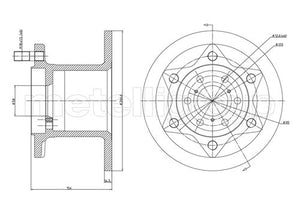 Metelli MET-DBR23-0342 Metelli Brake Rotor Iveco