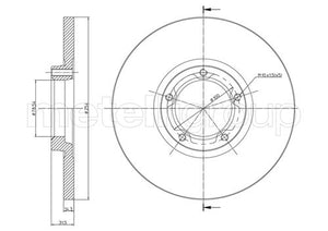 Metelli MET-DBR23-0163 Metelli Brake Rotor Ford Lcv Truck