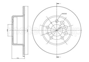 Metelli MET-DBR23-0074 Metelli Brake Rotor Volvo
