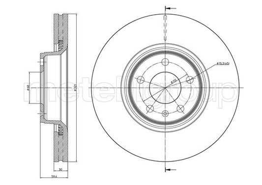 Metelli MET-DBR23-0916C Metelli Brake Rotor Audi