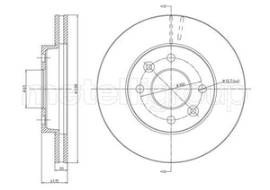 Metelli MET-DBR23-0110 Metelli Brake Rotor for Nissan Lcv / Renault Lcv Truc