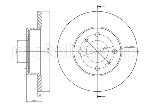 Metelli MET-DBR23-0478 Metelli Brake Rotor Mitsubishi