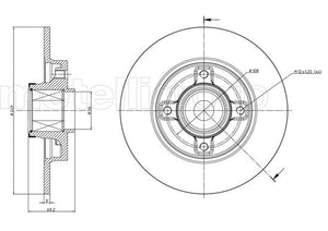 Metelli MET-DBR23-0878 Metelli Brake Rotor Citro+N / Peugeot