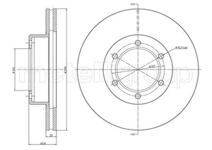 Metelli MET-DBR23-1065C Metelli Brake Rotor for Toyota
