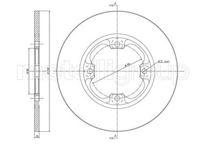 Metelli MET-DBR23-0012 Metelli Brake Rotor Alfa Romeo
