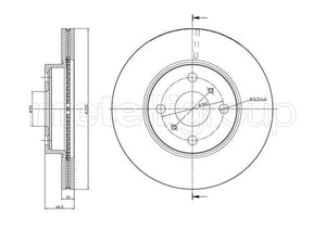 Metelli MET-DBR23-1266C Metelli Brake Rotor for Toyota
