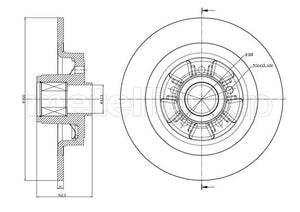 Metelli MET-DBR23-1500 Metelli Brake Rotor Renault