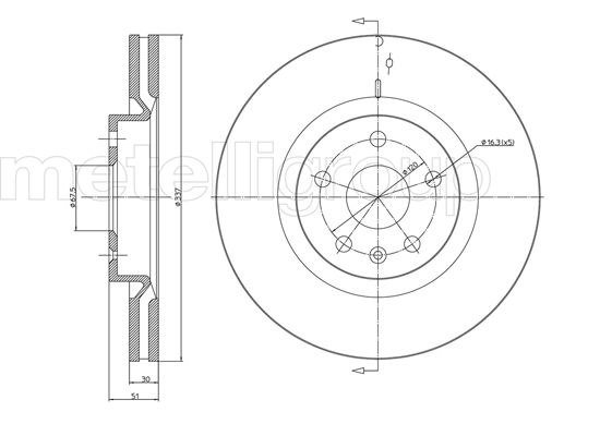 Metelli MET-DBR23-1007C Metelli Brake Rotor Opel