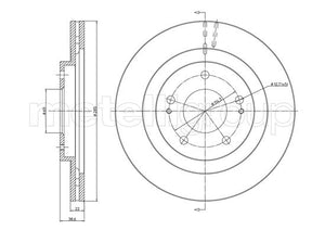 Metelli MET-DBR23-1099 Metelli Brake Rotor Mitsubishi