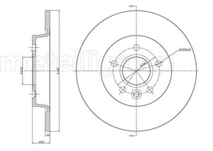 Metelli MET-DBR23-0686C Metelli Brake Rotor Ford Europe / Volvo