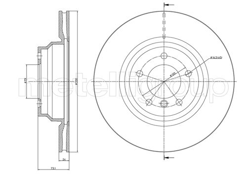 Metelli MET-DBR23-0872C Metelli Brake Rotor BMW
