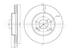 Metelli MET-DBR23-0701C Metelli Brake Rotor Mercedes Benz