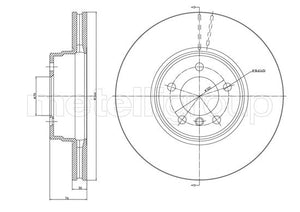 Metelli MET-DBR23-1357C Metelli Brake Rotor Land Rover