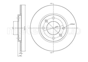 Metelli MET-DBR23-0216 Metelli Brake Rotor Peugeot